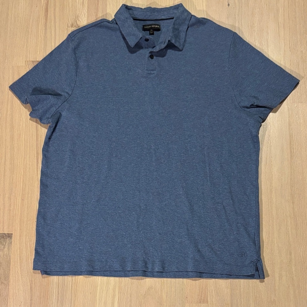 4- Banana Republic Heathered Blue Polo Shirt